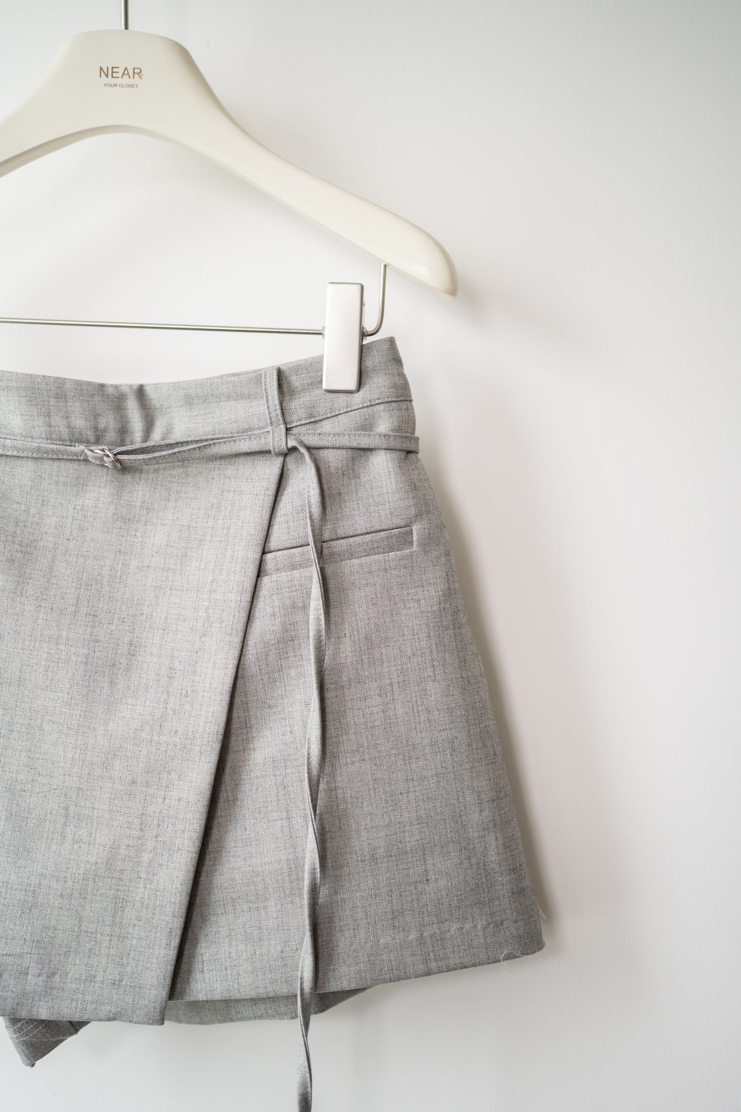 高腰混色顯瘦A字裙褲