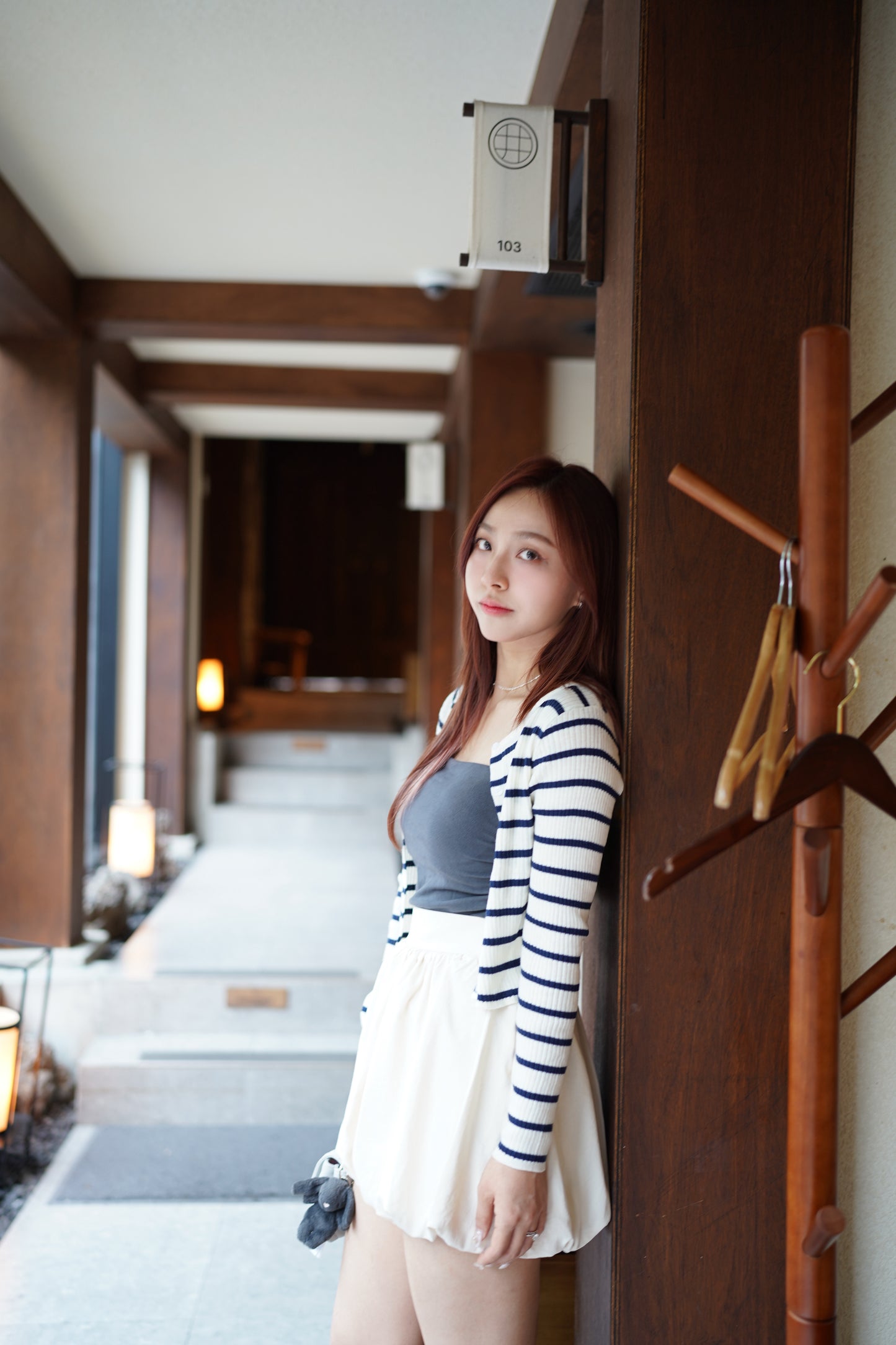 軟綿綿橫間短款Cardigan