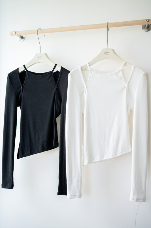 顯瘦小心機真兩件套裝