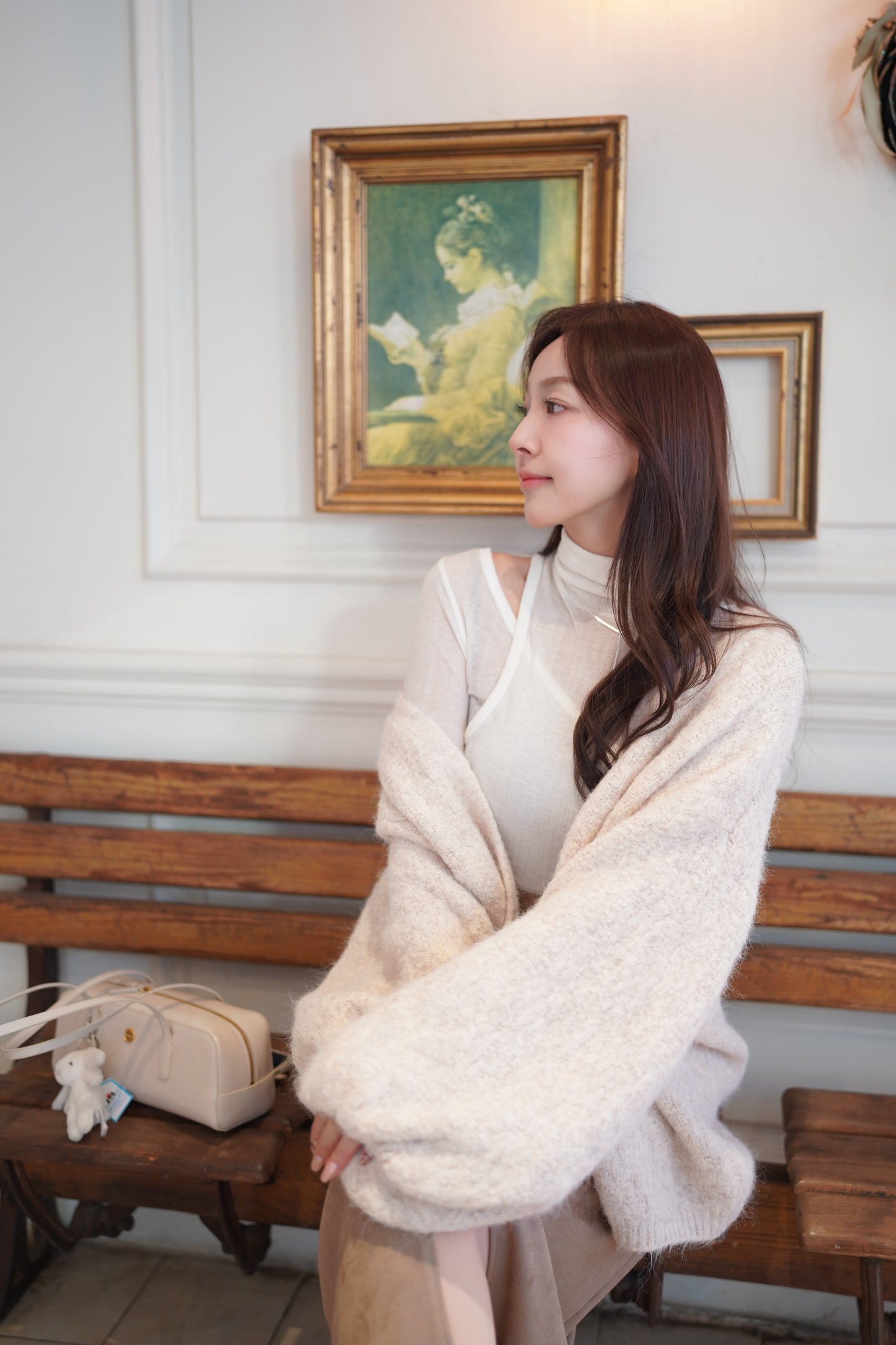 設計感微透企領上衣