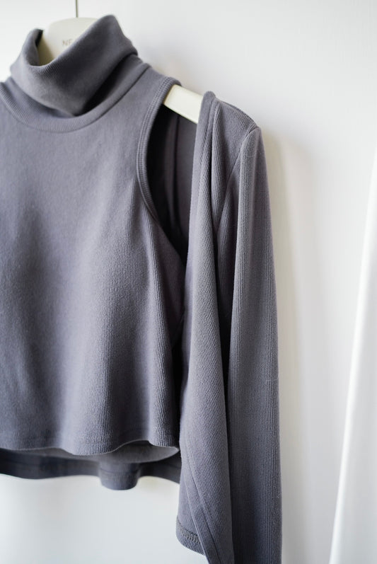 小心機企領bra top兩件裝