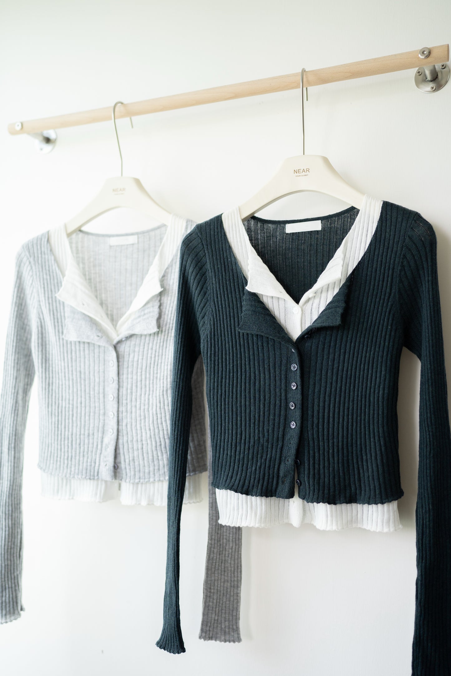 休閑兩着假兩件Cardigan