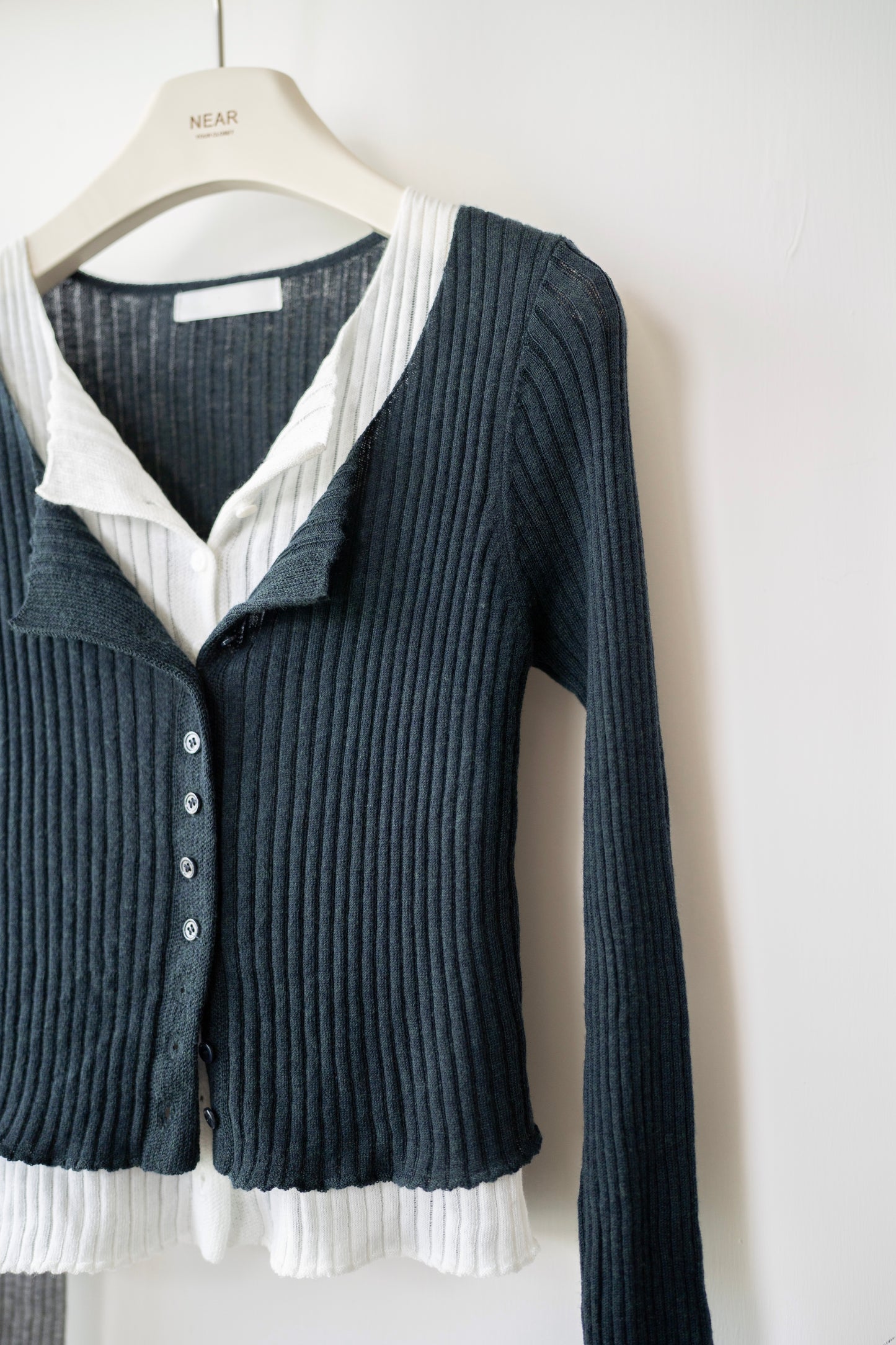 休閑兩着假兩件Cardigan