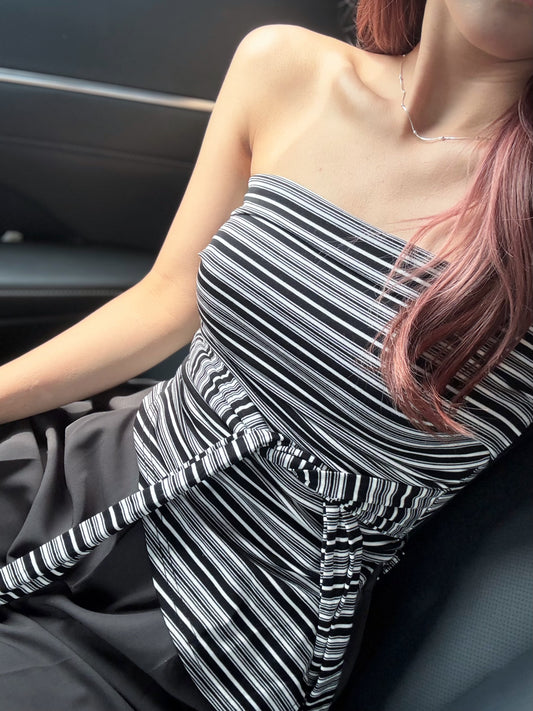 橫間側開叉挷帶Tube Top