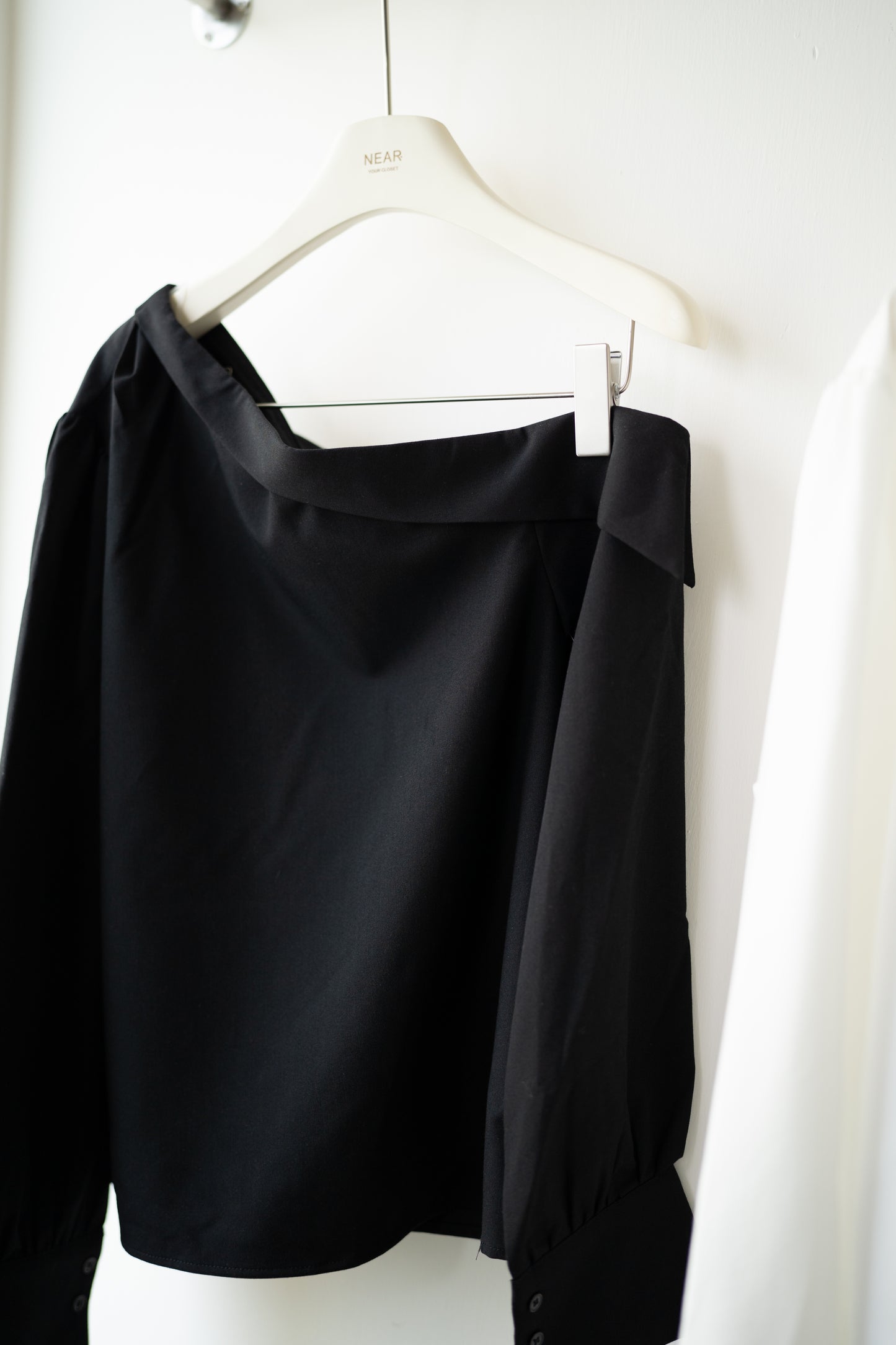 韓系氣質感單肩襯衫