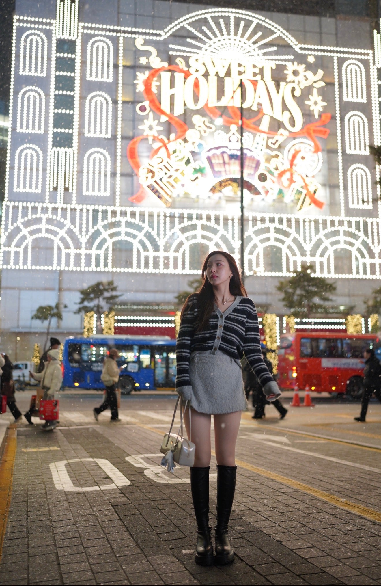 秋冬毛呢修腳型裙褲